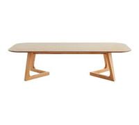Miliboo Mesa de centro rectangular nórdica de madera clara 150 cm JUKE
