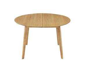 Miliboo - Mesa de comedor diseño redonda LEENA extensible roble