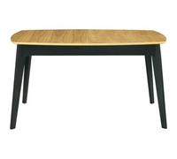 Miliboo Mesa de comedor extensible madera y negro L140-180 cm MEENA