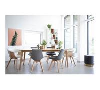 Miliboo Mesa de comedor extensible nórdica en madera clara L150-200 LEENA