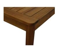 Miliboo Mesa de jardín cuadrada de madera maciza 147 cm AKIS