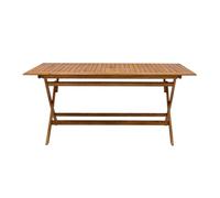Miliboo - Mesa de jardín plegable rectangular de madera maciza (170 cm), diseño de Santiago