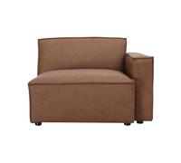 Miliboo - Módulo esquinero para sofá de piel (recto), color marrón