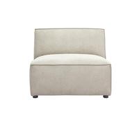 Miliboo - Módulo recto para sofá de tela de chenilla, color beige