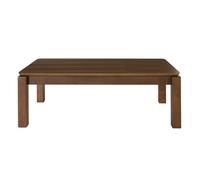 Miliboo Raya - Mesa baja rectangular de madera oscura (120 cm), color nogal