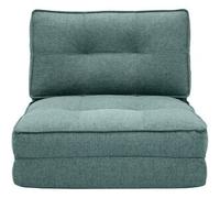 Miliboo Sillón cama de 1 plaza de tela verde celadón SALLY