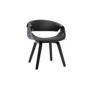 Sillón de diseño negro y madera negra ARAMIS