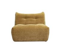 Sillón lounge de tela efecto terciopelo texturizado bronce BUMPY