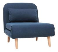 Miliboo Sillón nórdico convertible tejido azul oscuro AMIKO