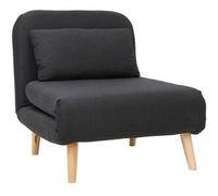 Miliboo Sillón nórdico convertible tejido gris oscuro AMIKO