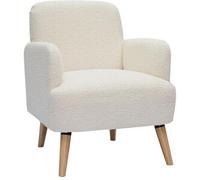 Miliboo Sillón nórdico efecto borreguillo y madera ISKO
