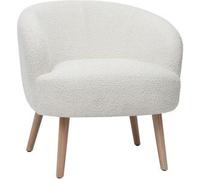 Miliboo Sillón nórdico efecto borreguillo y madera MAGGIE