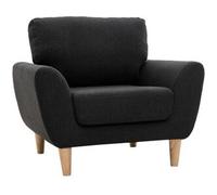 Miliboo Sillón nórdico tejido gris antracita ALICE