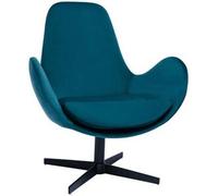 Miliboo Sillón terciopelo azul petróleo ANDY
