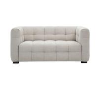 Miliboo - Sofá de diseño de 2 plazas (tejido aterciopelado texturizado), color beige