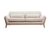 Miliboo Sofá nórdico 3 plazas beige patas madera YOKO