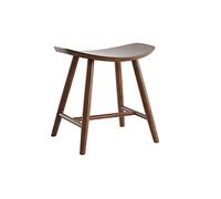 Miliboo - Taburete bajo, madera oscura H46.5 DEMORY