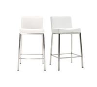 Miliboo - Taburete diseño 66cm Blanco Lote de 2 Epsilon