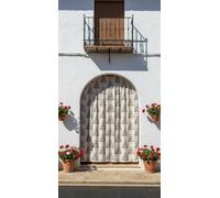 Milica Cortina Alpujarreña Jacquard Rústica 140x260 cm | Solo Cortina | Estilo Tradicional Español para Puerta y Ventana Exterior e Interior | Alta Resistencia y Fácil Instalación | Modelo Rocio