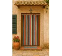 Milica Cortina Alpujarreña Jacquard Rústica 140x260 cm | Solo Cortina | Estilo Tradicional Español para Puerta y Ventana Exterior e Interior | Alta Resistencia y Fácil Instalación | Modelo Jarapa