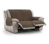 Milica Cubre sofá Relax Acolchado Reversible para 2 plazas con 2 Aperturas | Funda Protectora Lavable en Lavadora | Diseño Liso y Suave para Mascotas y niños | Fácil colocación Diaria | Color marrón