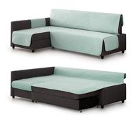 Milica Funda Acolchada Compatible con Sofa Cama Esquinero Friheten de IKEA | Protector Lavable y Elegante | Válido para Chaise Longue Izquierda o Derecha | Fabricado en España | Color: Menta