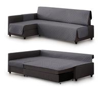 Milica Funda Acolchada Compatible con Sofa Cama Esquinero Friheten de IKEA | Protector Lavable y Elegante | Válido para Chaise Longue Izquierda o Derecha | Fabricado en España | Color: Gris