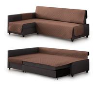 Milica Funda Acolchada Compatible con Sofa Cama Esquinero Friheten de IKEA | Protector Lavable y Elegante | Válido para Chaise Longue Izquierda o Derecha | Fabricado en España | Color: Marrón