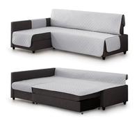 Milica Funda Acolchada Compatible con Sofa Cama Esquinero Friheten de IKEA | Protector Lavable y Elegante | Válido para Chaise Longue Izquierda o Derecha | Fabricado en España | Color: Gris Claro