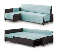 Milica Funda Acolchada Compatible con Sofa Cama Esquinero Friheten de IKEA | Protector Lavable y Elegante | Válido para Chaise Longue Izquierda o Derecha | Fabricado en España | Color: Aguamarina