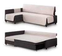 Milica Funda Acolchada Compatible con Sofa Cama Esquinero Friheten de IKEA | Protector Lavable y Elegante | Válido para Chaise Longue Izquierda o Derecha | Fabricado en España | Color: Marfil