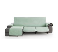 Milica Funda para Sofá Chaise Longue Relax Acolchada | Válida para Brazo Derecho o Izquierdo | Ajuste Asientos Reclinables | Lavable | Hecho en España | Tamaño 220 cm | Color Menta