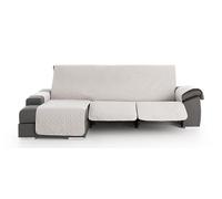 Milica Funda para Sofá Chaise Longue Relax Acolchada | Válida para Brazo Derecho o Izquierdo | Ajuste Asientos Reclinables | Lavable | Hecho en España | Tamaño 220 cm | Color Marfil