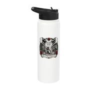 Milicia Christi En Hoc Signo Vinces Knight BACKPRINT Stainless Steel Insulated Water Bottle