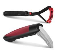 Milifox 2 Pc Car Support Handle Assist,Asidero de Soporte de Coche,Asidero de Soporte de Coche MultifuncióN Insertar Pestillo de Puerta Asidero de Coche Para Entrar Y Salir Del Coche,Negro,Rojo
