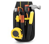 Milifox Cinturon Herramientas Negro,Porta Herramientas Cintura con Clip,6 Bolsillos CinturóN Portaherramientas,Taliz Electricista Adecuado para Electricistas,TéCnicos de Mantenimiento y Artesanos