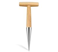 Milifox Plantadora de Bulbos,Herramienta de Trasplante con Mango de Madera Maciza y Punta de Acero Inoxidable,La Herramienta de Jardinería Ideal Para Cultivar Flores, Cebollas