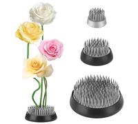 Milifox Rana para Flores,3 Pack Kenzan Ikebana para Arreglos Florales,Decoración de Jarrones y Hogar,Redonda