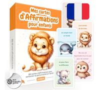 Milijou | 48 cartas de afirmaciones positivas para niños de 3 a 12 años - Juego de cartas educativo y juguetón - Desarrolla la autoconfianza, la estima y la benevolencia - Regalo para niñas y niños