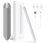 Milikilo Lápiz Capacitivo para iPad 2018-2025,Lápiz para i-Pad 9ª y 10ª Gen,Lápiz con Soporte para Lápices,Rechazo de Palma,Sensibilidad a la Inclinación,para iPads 6/7/8/9/10/11th 2025 (Púrpura)