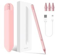Milikilo Lápiz Capacitivo para iPad 2018-2025,Lápiz para i-Pad 9ª y 10ª Gen,Lápiz con Soporte para Lápices,Rechazo de Palma,Sensibilidad a la Inclinación,para iPads 6/7/8/9/10/11th 2025 (Oro Rosa)