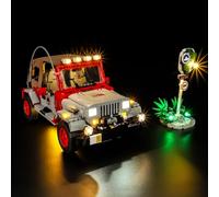 Mililier Juego de iluminación LED compatible con Lego 77984 Jurassic Park Jeep Wrangler, kit de iluminación DIY para modelo de bloques de construcción 77984 (juegos de construcción no incluidos)