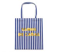 Milimetrado Tote Bag de Rayas con Mensaje Vamos de cañas