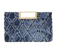 Milisente Bolso de mano para mujer, bolso de mano, elegante, bolso de noche con mango, bolso cruzado para boda, Mezclilla Azul