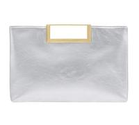 Milisente Bolso de mano para mujer, bolso de mano, elegante, bolso de noche con mango, bolso cruzado para boda, plata