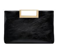 Milisente Bolso de mano para mujer, bolso de mano, elegante, bolso de noche con mango, bolso cruzado para boda, Negro
