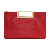 Milisente - Bolso de mano para mujer, elegante bolso de noche con asa, bandolera y correa para el hombro para boda, rojo, 22x4x31 cm