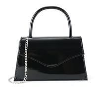 Milisente Bolso de noche para mujer, bolso de mano para fiesta de novia, bolso de cóctel con charol (negro), Negro -