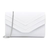Milisente Clutch Purse for Women, Suede Envelope Evening Purses Crossbody Shoulder Clutch Bag (White)