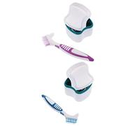Milisten 1 Conjunto de Caja de Dentaduras Portátil Cepillo de Dentatura Conveniente Dentroso Cepillo de Dentro